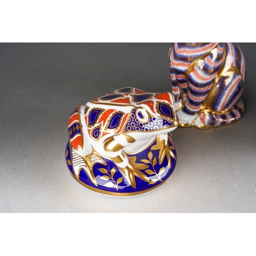 13 - Three Royal Crown Derby paperweights including
1. Woodland Badger, gold stopper, red backstamp
2 Sea... 