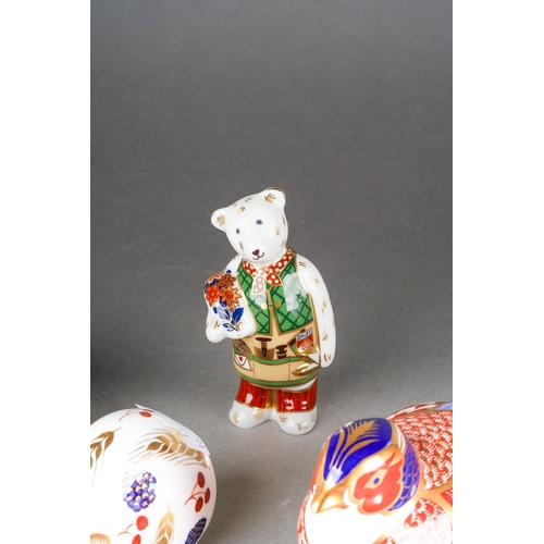 14 - Five Royal Crown Derby paperweights to include 
1. Red Pheasant, stopper lacking, backstamp, 2nd qua... 