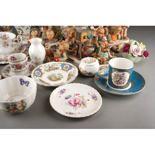 25 - Collection of ceramics to include Hummel figures and lamp, Denby jugs, cups and saucers, Aynesley va... 