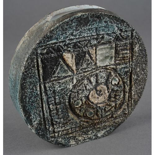 41 - A Troika Pottery wheel vase probably by Lesley King, circa 1971/2, decorated with geometric designs,... 
