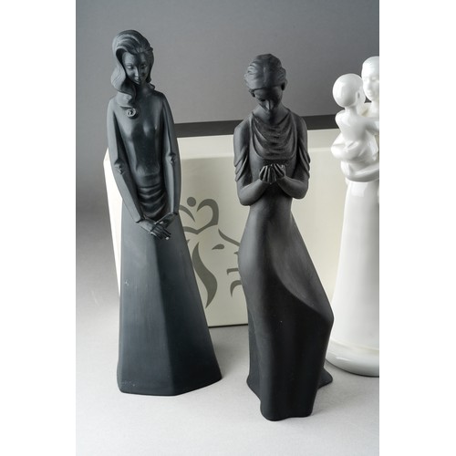 50 - Two boxed Royal Doulton Figures Images Mother & Son, Mother & Daughter together with Tenderness, Con... 