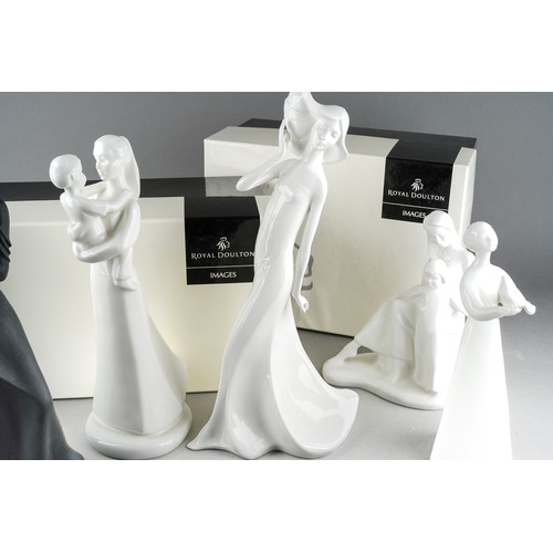 50 - Two boxed Royal Doulton Figures Images Mother & Son, Mother & Daughter together with Tenderness, Con... 