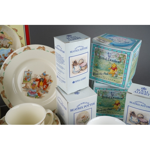51 - Royal Doulton Beatrix Pottery nursery pottery to include: Bunnykins boxed bowl and spoon, loose Bunn... 