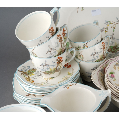 54 - Assorted early 20th Century part tea sets including Crown Staffordshire F12917 decorated with flower... 