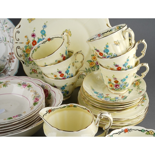 54 - Assorted early 20th Century part tea sets including Crown Staffordshire F12917 decorated with flower... 