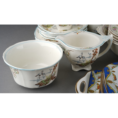 54 - Assorted early 20th Century part tea sets including Crown Staffordshire F12917 decorated with flower... 