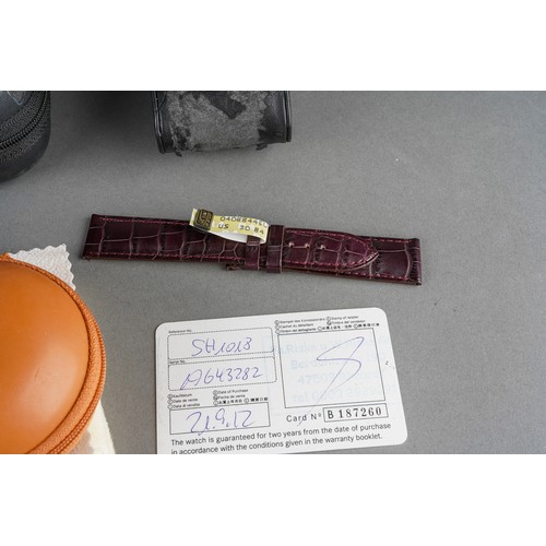 8 - A box of watch cases, etc including a damaged Chronoswiss wooden watch case in green outer card box,... 