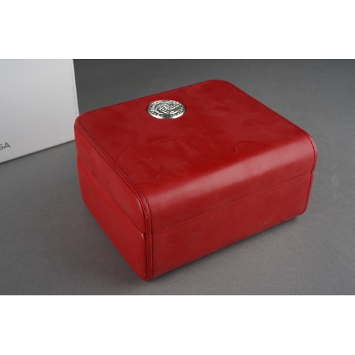 13 - An Omega red watch box and white Omega card outer box (1)