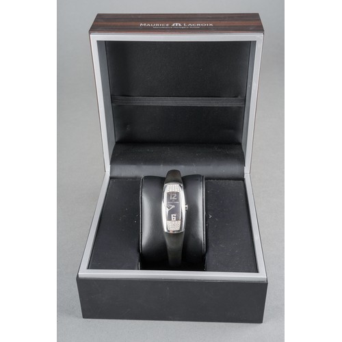 19 - A Maurice Lacroix 'Miss Universe' limited edition diamond set stainless steel quartz wristwatch. The... 