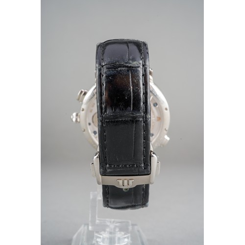 29 - A Maurice Lacroix Masterpiece 'Double Retrograde GMT' stainless steel manual winding wristwatch. The... 