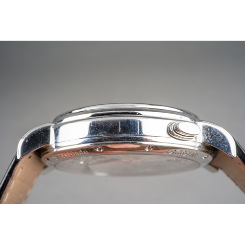 29 - A Maurice Lacroix Masterpiece 'Double Retrograde GMT' stainless steel manual winding wristwatch. The... 