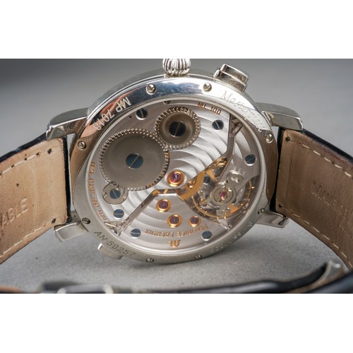 29 - A Maurice Lacroix Masterpiece 'Double Retrograde GMT' stainless steel manual winding wristwatch. The... 