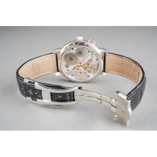 29 - A Maurice Lacroix Masterpiece 'Double Retrograde GMT' stainless steel manual winding wristwatch. The... 