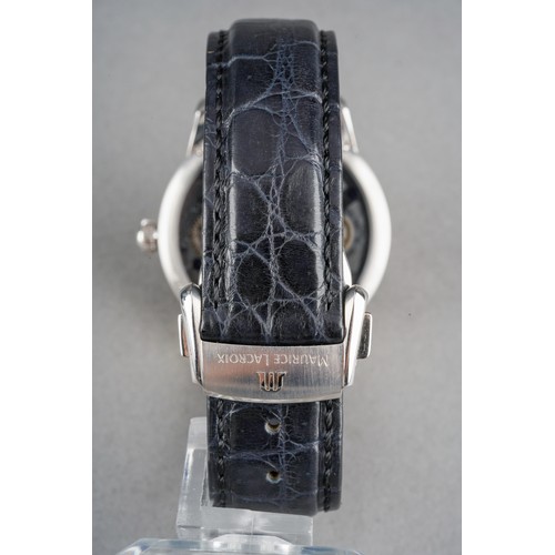 30 - A Maurice Lacroix Masterpiece Squelette Skeleton Dial Manual Wind Wristwatch, Ref no: MP7138 [SS001-... 