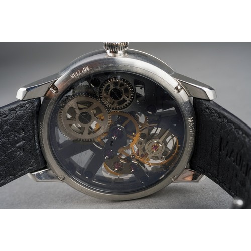 30 - A Maurice Lacroix Masterpiece Squelette Skeleton Dial Manual Wind Wristwatch, Ref no: MP7138 [SS001-... 