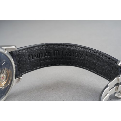 30 - A Maurice Lacroix Masterpiece Squelette Skeleton Dial Manual Wind Wristwatch, Ref no: MP7138 [SS001-... 