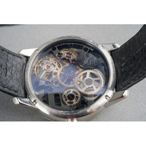 30 - A Maurice Lacroix Masterpiece Squelette Skeleton Dial Manual Wind Wristwatch, Ref no: MP7138 [SS001-... 