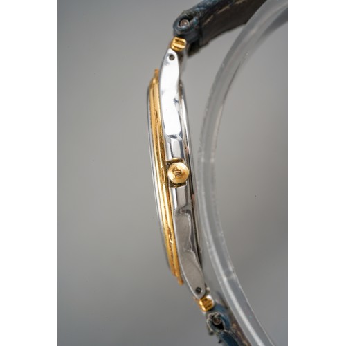 31 - A boxed Maurice Lacroix gold plated and stainless steel wrist watch on an unbranded black leather st... 