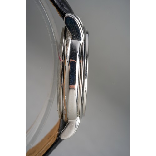 32 - A boxed Maurice Lacroix gents stainless steel automatic wrist watch on a branded black leather strap... 