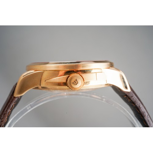 34 - A boxed Maurice Lacroix 18ct yellow gold Pontos decentrique GMT wrist watch, on a branded brown leat... 
