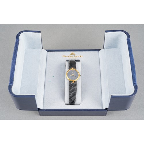 36 - A MAURICE LACROIX Diamond Quartz Ladies wristwatch, serial number 55908, gilt metal case with caboch... 