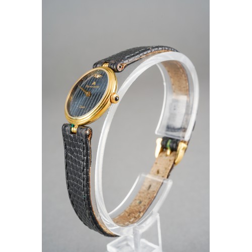 36 - A MAURICE LACROIX Diamond Quartz Ladies wristwatch, serial number 55908, gilt metal case with caboch... 