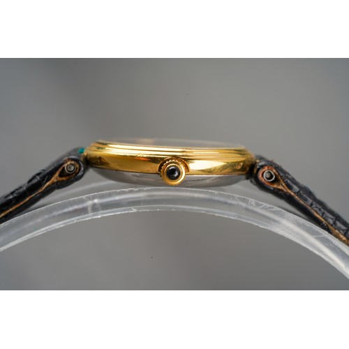 36 - A MAURICE LACROIX Diamond Quartz Ladies wristwatch, serial number 55908, gilt metal case with caboch... 