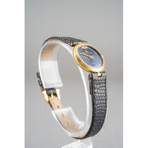 36 - A MAURICE LACROIX Diamond Quartz Ladies wristwatch, serial number 55908, gilt metal case with caboch... 