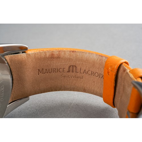 38 - MAURICE LACROIX Sphere SH1018 Manual Wind Gent's Wristwatch, white dial with silver batons, the reve... 