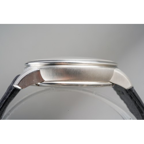 39 - A boxed Maurice Lacroix gents Masterpiece MP7138 stainless steel wrist watch on a black leather stra... 