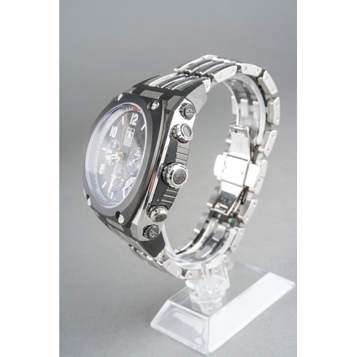 40 - A boxed Avenir Chrono Boss Premiere chronograph automatic gents stainless steel and titanium wrist w... 