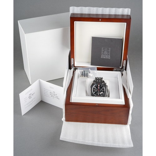 40 - A boxed Avenir Chrono Boss Premiere chronograph automatic gents stainless steel and titanium wrist w... 