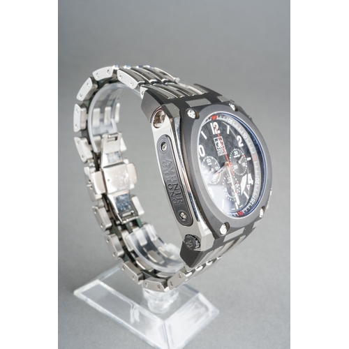 40 - A boxed Avenir Chrono Boss Premiere chronograph automatic gents stainless steel and titanium wrist w... 