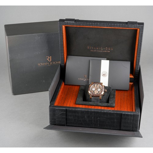 43 - A boxed limited edition Romain Jerome 18ct, stainless steel and titanium DNA of Famous Legends 