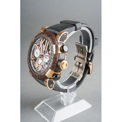 43 - A boxed limited edition Romain Jerome 18ct, stainless steel and titanium DNA of Famous Legends 