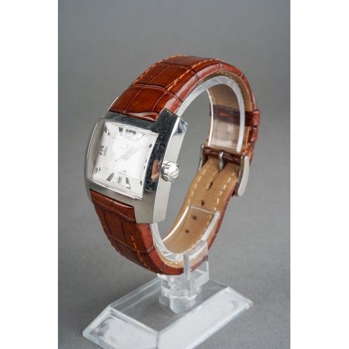 45 - A boxed Baume & Mercier Hampton Spirit gent's stainless steel automatic wrist watch on a branded bro... 