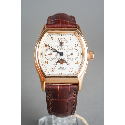 46 - A boxed Girrard-Perregaux Richville Quantieme Perpetual Calendar 18ct gold automatic gent's limited ... 