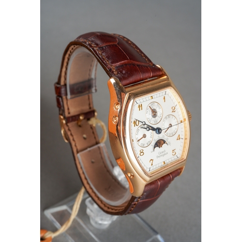 46 - A boxed Girrard-Perregaux Richville Quantieme Perpetual Calendar 18ct gold automatic gent's limited ... 