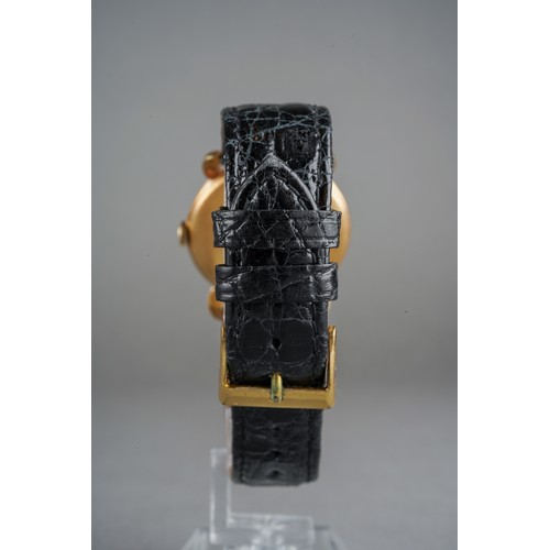 49 - A VINTAGE EBEL MANUAL WIND WRISTWATCH. The slim line wristwatch with silver tone dial, subsidiary di... 
