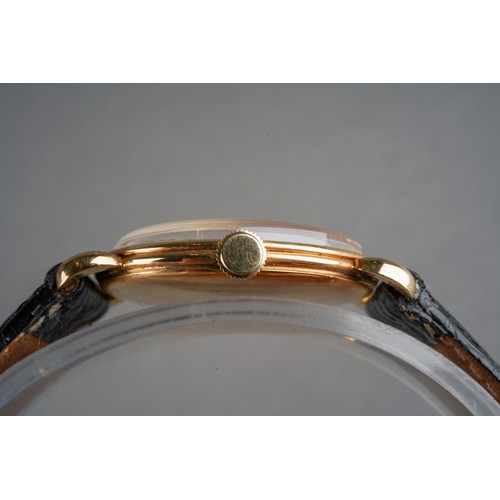 49 - A VINTAGE EBEL MANUAL WIND WRISTWATCH. The slim line wristwatch with silver tone dial, subsidiary di... 