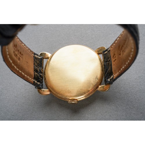49 - A VINTAGE EBEL MANUAL WIND WRISTWATCH. The slim line wristwatch with silver tone dial, subsidiary di... 
