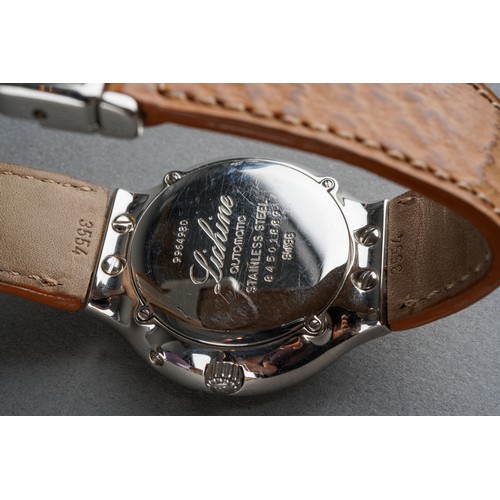 50 - A cased Ebel Lichine stainless steel automatic Chronograph gent's wrist watch, baton markers, the be... 