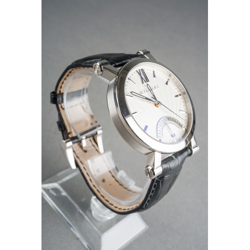 57 - A BULGARI 'Sotirio' stainless steel automatic wristwatch. The dial with silver tone hourly applied m... 