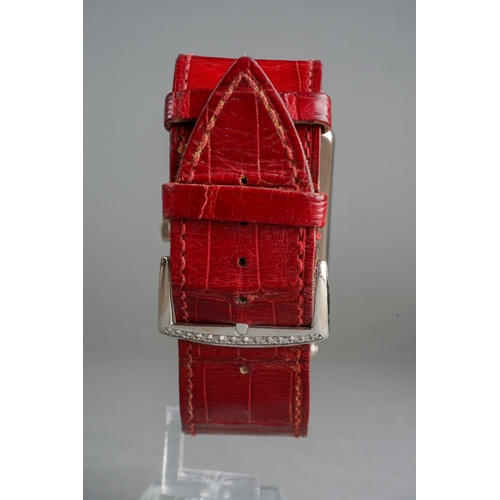 58 - A Franck Muller 'Long Island Crazy Hours' 18ct white gold automatic wristwatch. The rectangular-shap... 