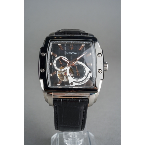 59 - A BULOVA BVA Series 21 Jewels Automatic Wristwatch, model 98A118, tonneau dial with subsidiary dials... 