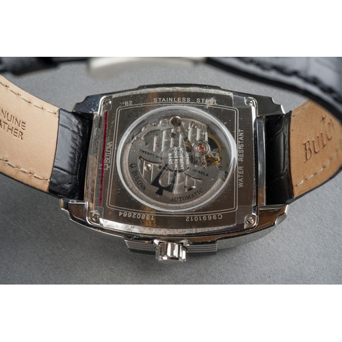 59 - A BULOVA BVA Series 21 Jewels Automatic Wristwatch, model 98A118, tonneau dial with subsidiary dials... 