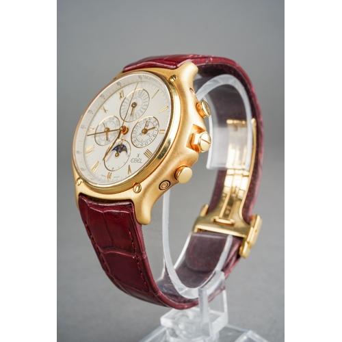 60 - An EBEL 18K Gold Automatic Perpetual Calendar Chronograph with Moon phases and Leap year indication,... 