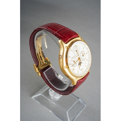 60 - An EBEL 18K Gold Automatic Perpetual Calendar Chronograph with Moon phases and Leap year indication,... 