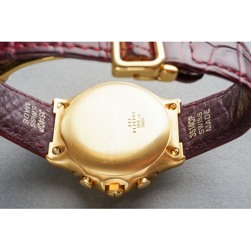 60 - An EBEL 18K Gold Automatic Perpetual Calendar Chronograph with Moon phases and Leap year indication,... 