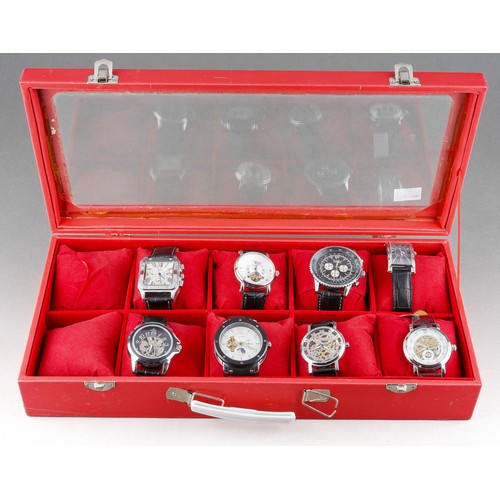 1 - A collection of nine wristwatches. To include a Rotary 'Editions 1895 Series 500' automatic wristwat... 